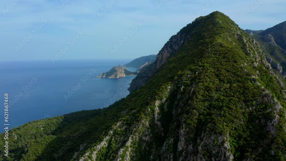 Beautiful sea by the mountains
