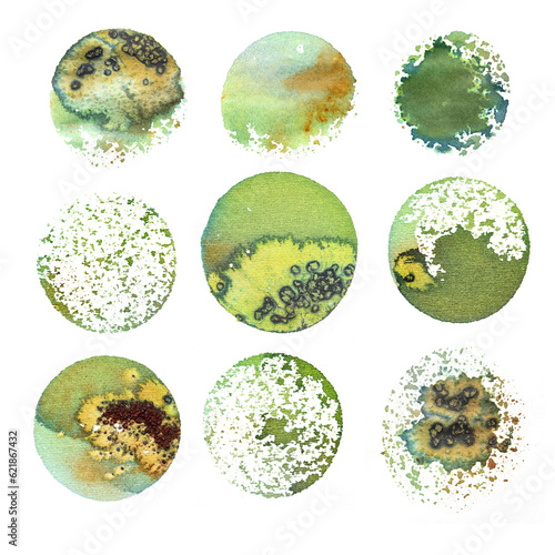 Watercolor stains