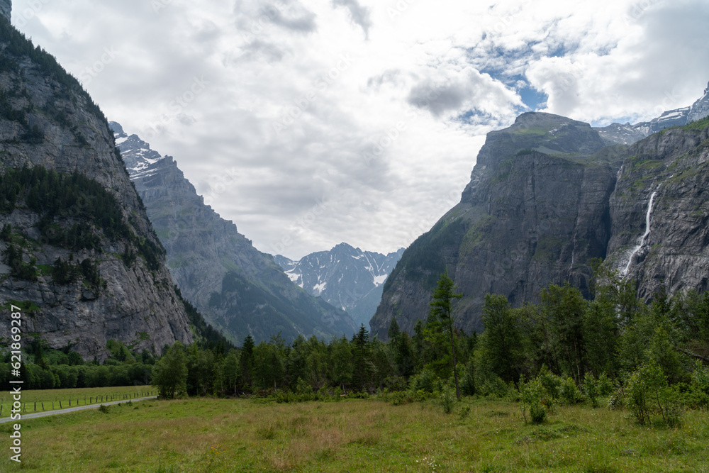 Fototapeta premium Gasterntal in a remote part of Kanton Bern in Switzerland