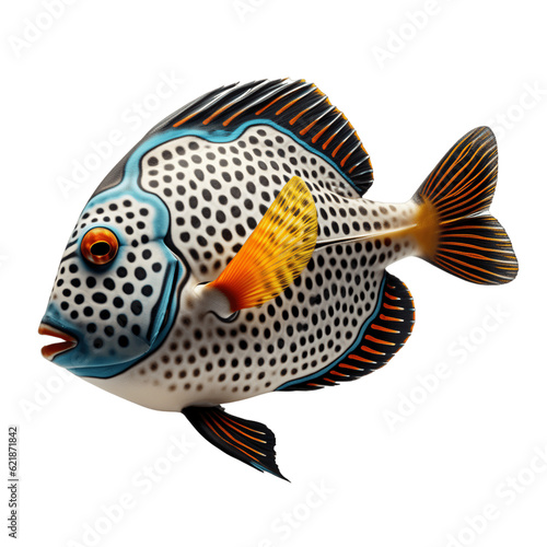 Clown triggerfish, no background