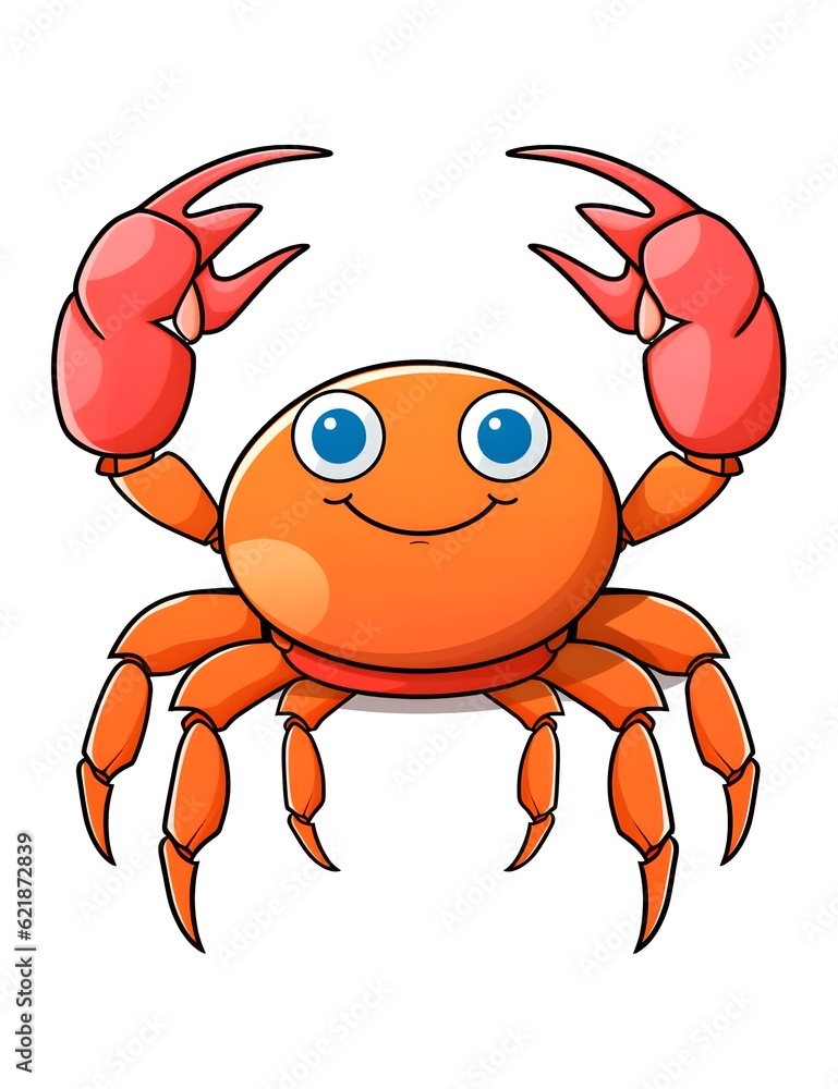 Fototapeta premium a cartoon of a crab