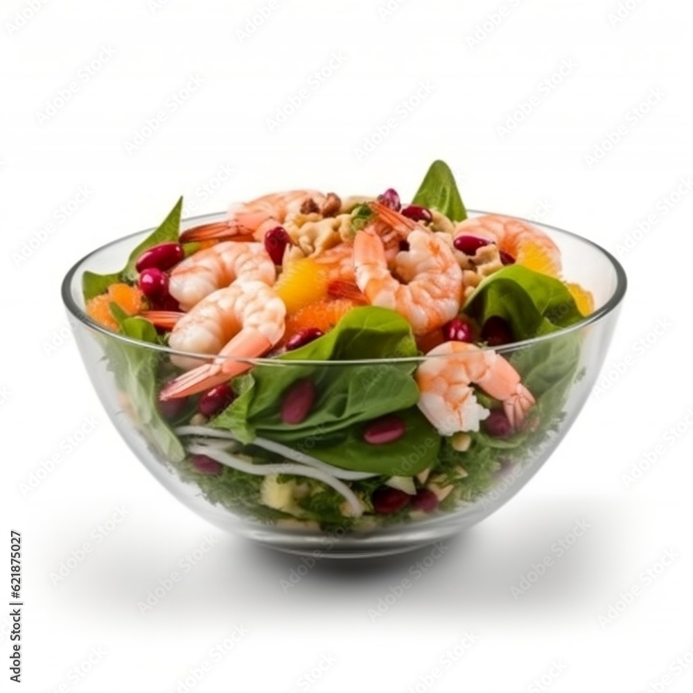 Salad with shrimps Ceviche generative ai Salad with shrimps Ceviche generative ai