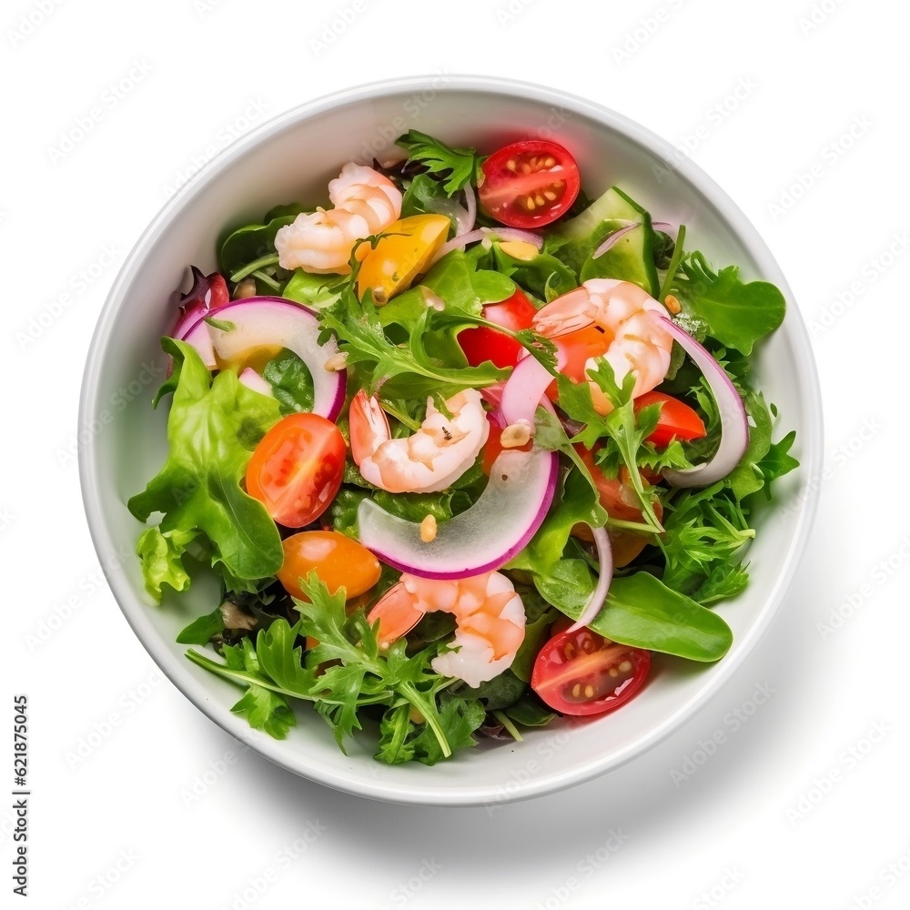 Salad with shrimps Ceviche generative ai