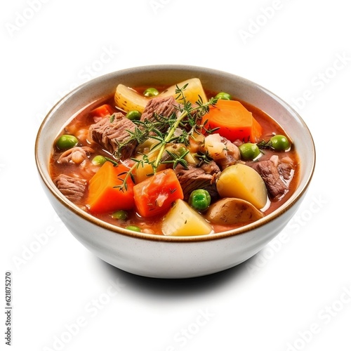 Stew with vegetables and herbs generative ai