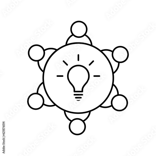 Collaboration idea icon vector set. entrepreneurship illustration sign collection. collaborate symbol.