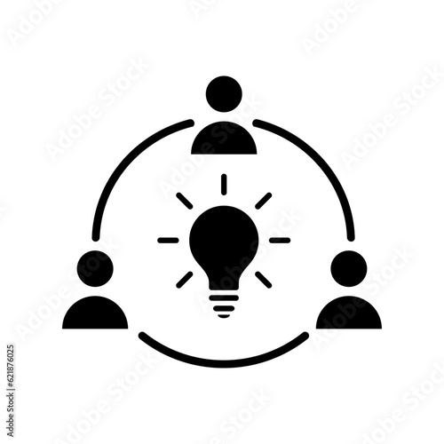 Collaboration idea icon vector set. entrepreneurship illustration sign collection. collaborate symbol.