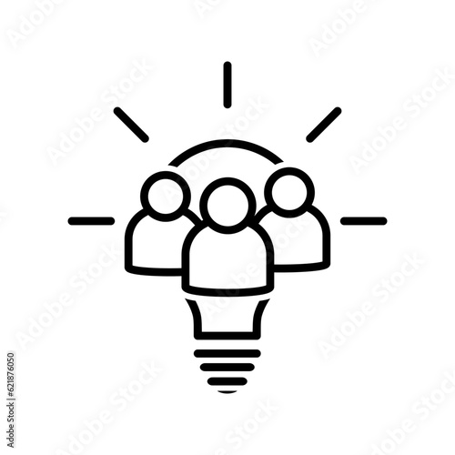 Collaboration idea icon vector set. entrepreneurship illustration sign collection. collaborate symbol.