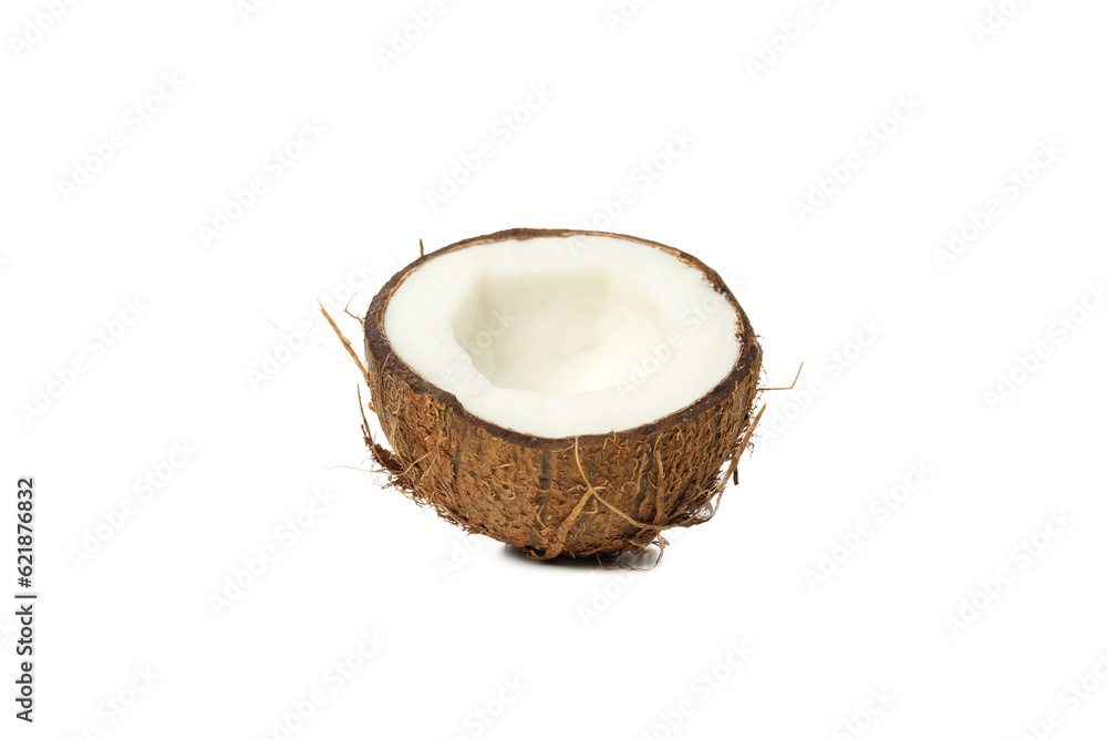 PNG, Coconut isolated on white background, summer concept PNG, Coconut isolated on white background, summer concept