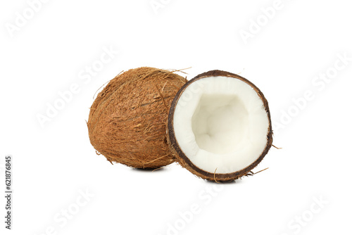 PNG, Coconut isolated on white background, summer concept