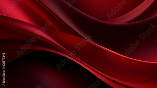 Abstract Dark Red curve shapes background. luxury wave. Smooth and clean subtle texture creative design. Suit for poster, brochure, presentation, website, flyer. vector abstract design element