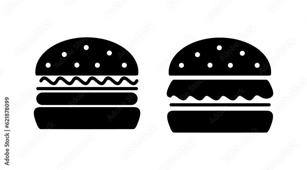 Burger icon vector. hamburger logo icon. fast food icon Burger icon vector. hamburger logo icon. fast food icon