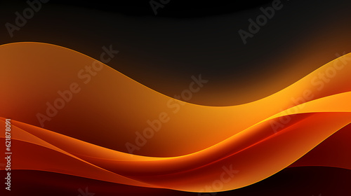 Abstract Orange curve shapes background. luxury wave. Smooth and clean subtle texture creative design. Suit for poster, brochure, presentation, website, flyer. vector abstract design element © panida