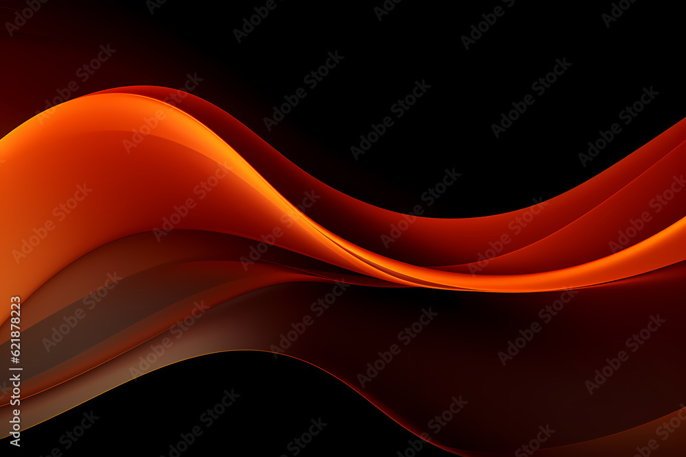 Fototapeta premium Abstract Orange curve shapes background. luxury wave. Smooth and clean subtle texture creative design. Suit for poster, brochure, presentation, website, flyer. vector abstract design element