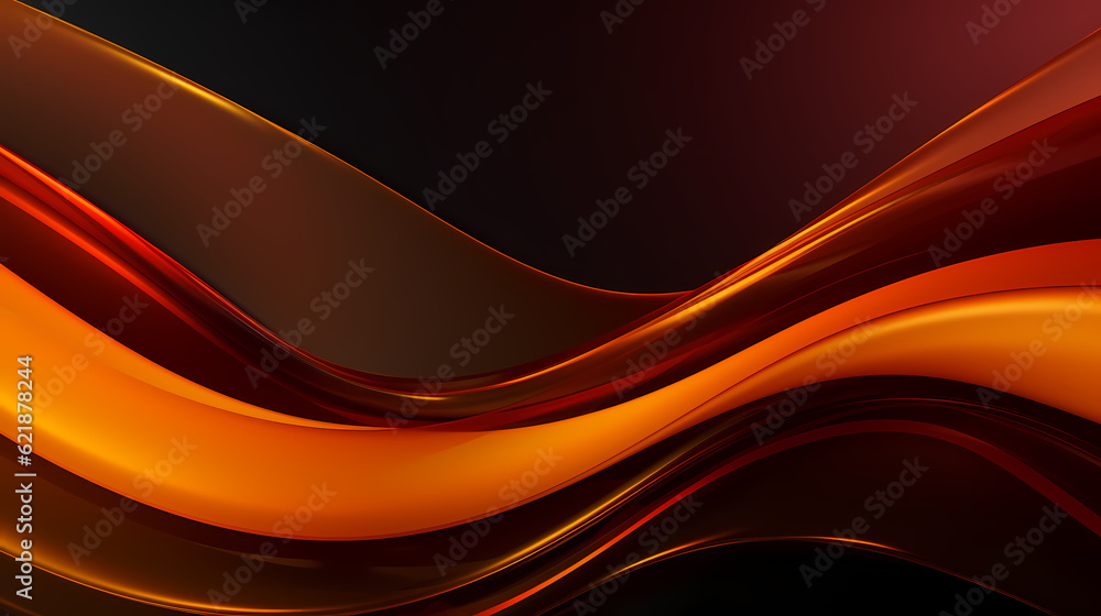 Fototapeta premium Abstract Orange curve shapes background. luxury wave. Smooth and clean subtle texture creative design. Suit for poster, brochure, presentation, website, flyer. vector abstract design element