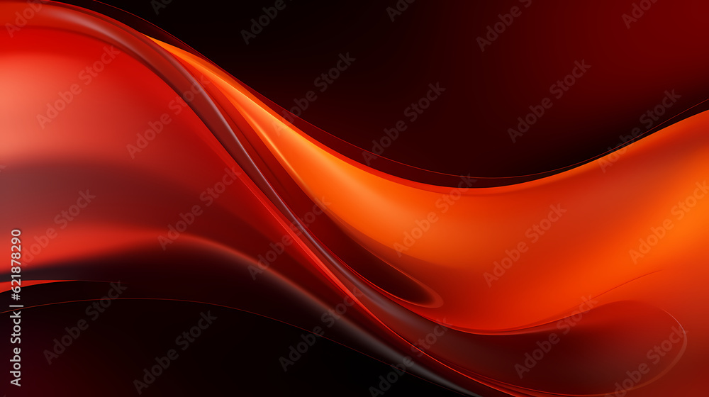 Obraz premium Abstract Orange curve shapes background. luxury wave. Smooth and clean subtle texture creative design. Suit for poster, brochure, presentation, website, flyer. vector abstract design element