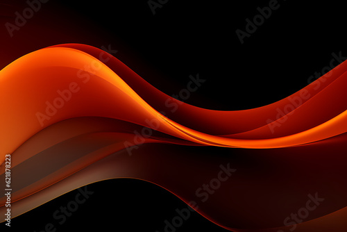 Abstract Orange curve shapes background. luxury wave. Smooth and clean subtle texture creative design. Suit for poster  brochure  presentation  website  flyer. vector abstract design element