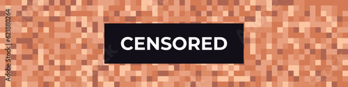 Censored warning content in pixels