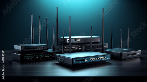 Modems and Routers, 4K, High Quality photo
