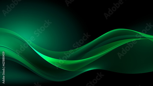 Abstract Dark Green curve shapes background. luxury wave. Smooth and clean subtle texture creative design. Suit for poster, brochure, presentation, website, flyer. vector abstract design element