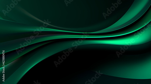 Abstract Dark Green curve shapes background. luxury wave. Smooth and clean subtle texture creative design. Suit for poster, brochure, presentation, website, flyer. vector abstract design element