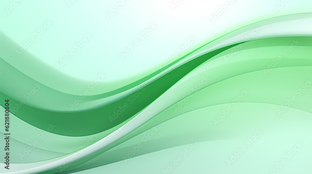 Obraz premium Abstract Green curve shapes background. luxury wave. Smooth and clean subtle texture creative design. Suit for poster, brochure, presentation, website, flyer. vector abstract design element
