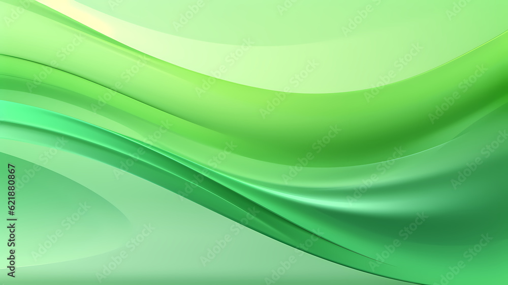 Naklejka premium Abstract Light Green curve shapes background. luxury wave. Smooth and clean subtle texture creative design. Suit for poster, brochure, presentation, website, flyer. vector abstract design element