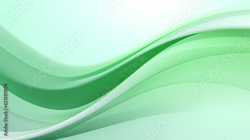 Abstract Green curve shapes background. luxury wave. Smooth and clean subtle texture creative design. Suit for poster, brochure, presentation, website, flyer. vector abstract design element