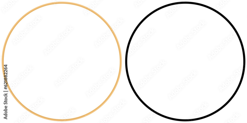 Gold and black rope circle