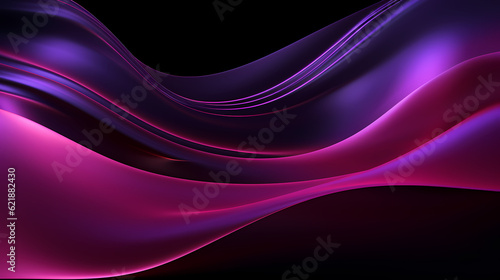 Abstract Dark Purple curve shapes background. luxury wave. Smooth and clean subtle texture creative design. Suit for poster, brochure, presentation, website, flyer. vector abstract design element © panida