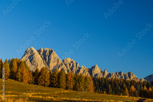 Landscape near Sella di Razzo and Sella di Rioda pass, Carnic Alps, Friuli-Venezia Giulia, Italy photo