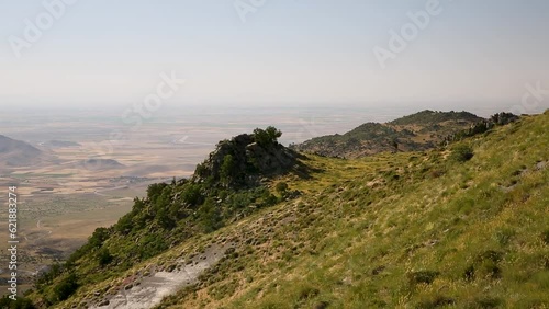 view of mountains in forest