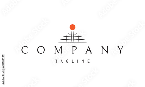 Vector logo on which an abstract image of the eastern imperial palace.