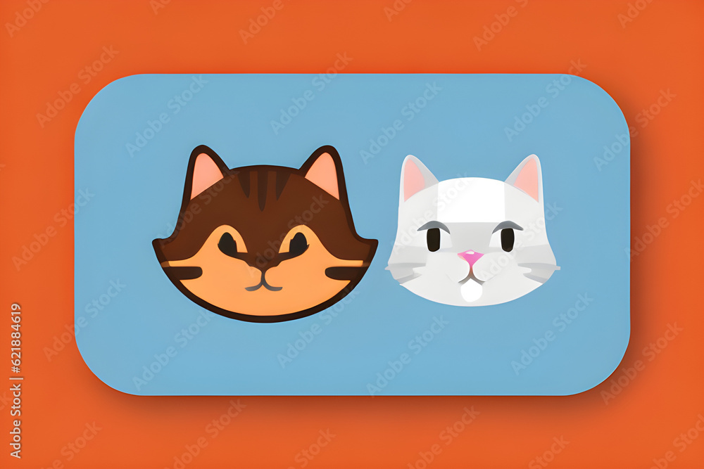 cat icon.Generative AI cat icon.Generative AI