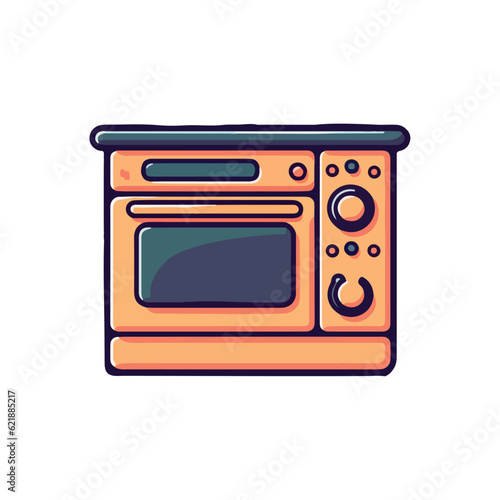 Modern kitchen appliance microwave icon