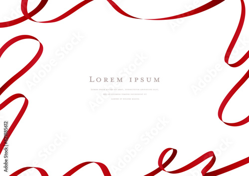 red ribbon design frame