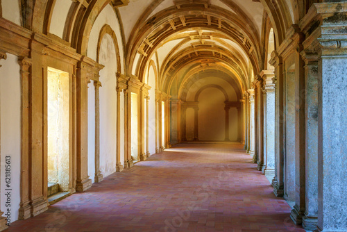convent interior corridor with interior archways