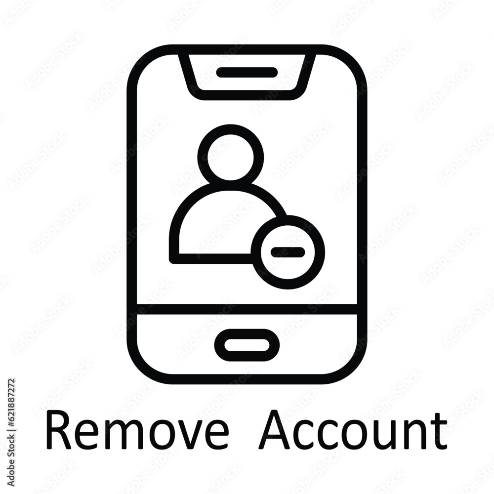 Remove Account Vector outline Icon Design illustration. Online streaming Symbol on White background EPS 10 File
Remove Account Vector outline Icon Design illustration. Online streaming Symbol on White background EPS 10 File