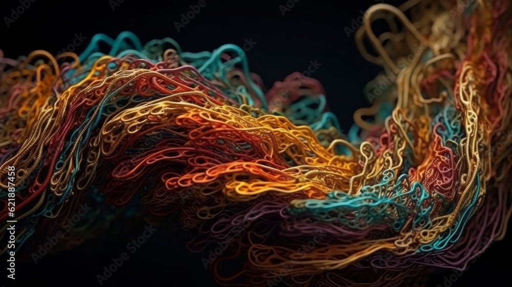 colorful Swirly Micro photography of a thread, fabric colorful Swirly Micro photography of a thread, fabric