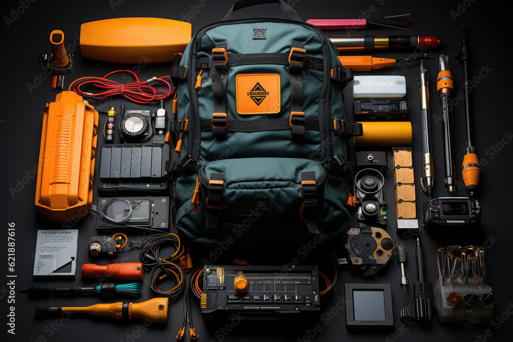 Generative ai illustration of lot of supplies to illustrate the Back to school Generative ai illustration of lot of supplies to illustrate the Back to school