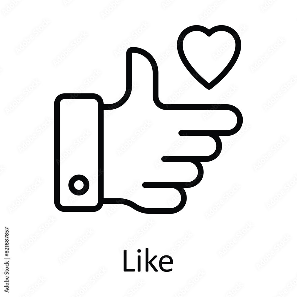 Like Vector outline Icon Design illustration. Online streaming Symbol on White background EPS 10 File
Like Vector outline Icon Design illustration. Online streaming Symbol on White background EPS 10 File