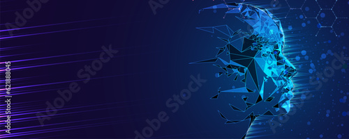 Conceptual technology illustration of artificial intelligence
