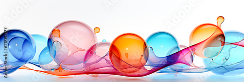 Bunte Seifenblasen als Hintergrund. Generiert mit KI