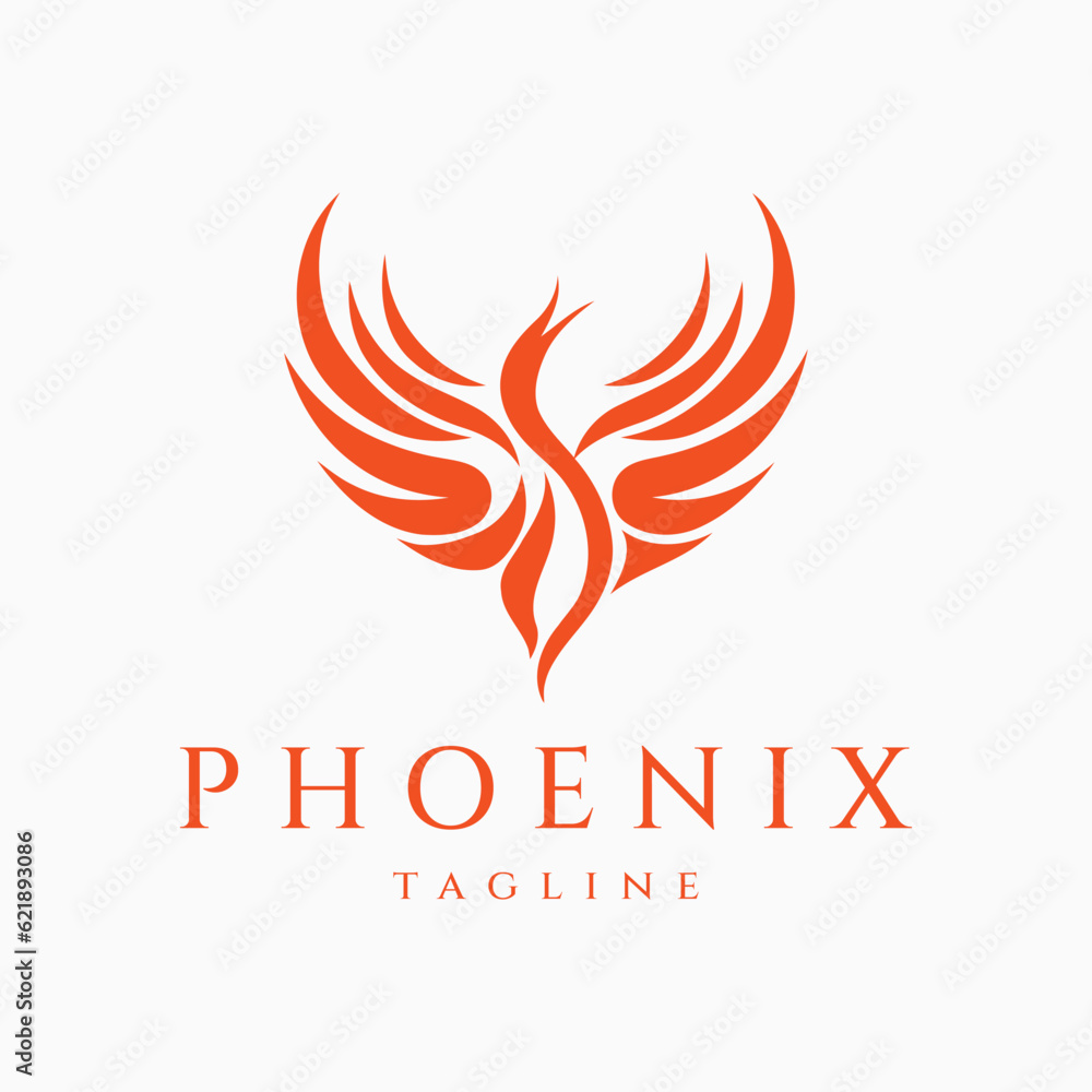 Phoenix logo design vector illustration