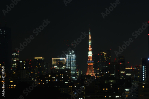 Wallpaper Mural Night view of Tokyo Tower Torontodigital.ca