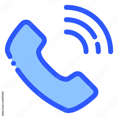phone call icon in bluetone style