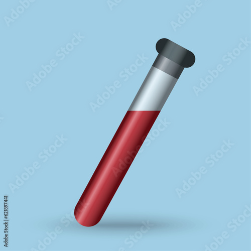 Blood test tube in vector illustration 