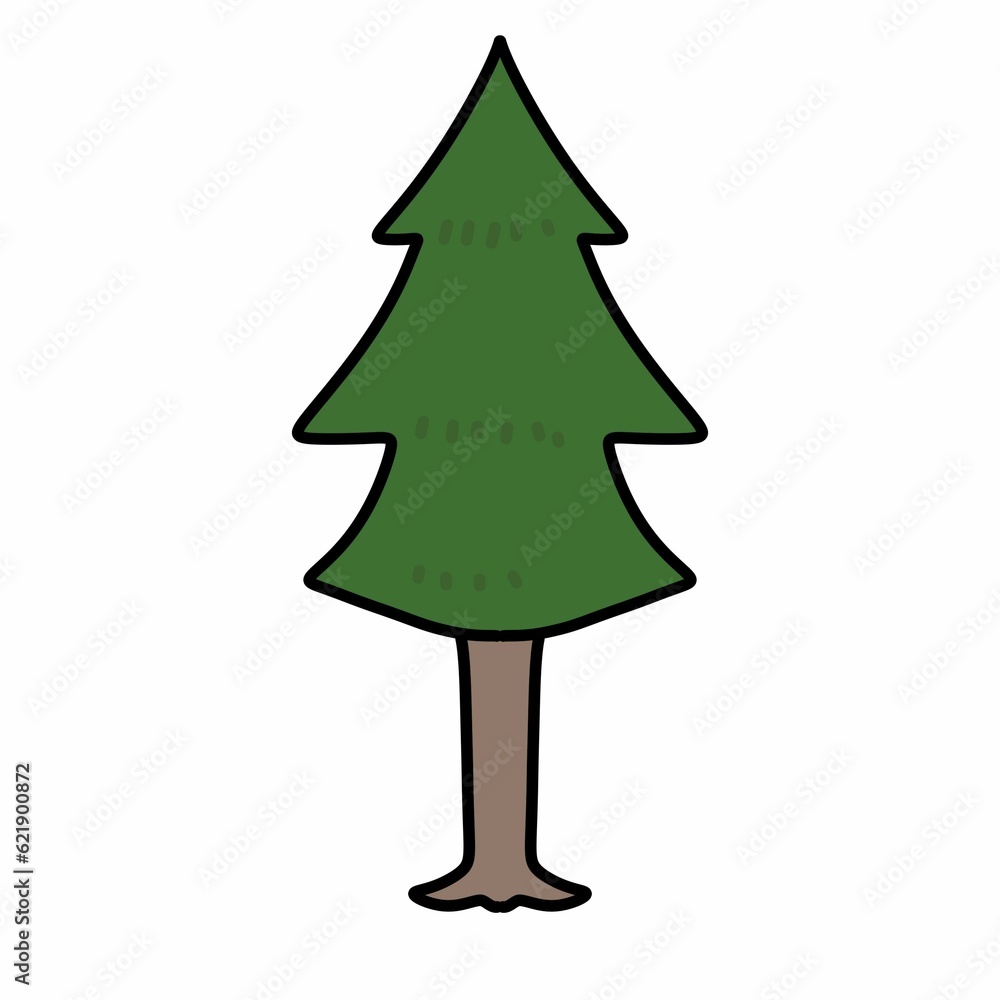 Fototapeta premium christmas tree decoration isolated icon