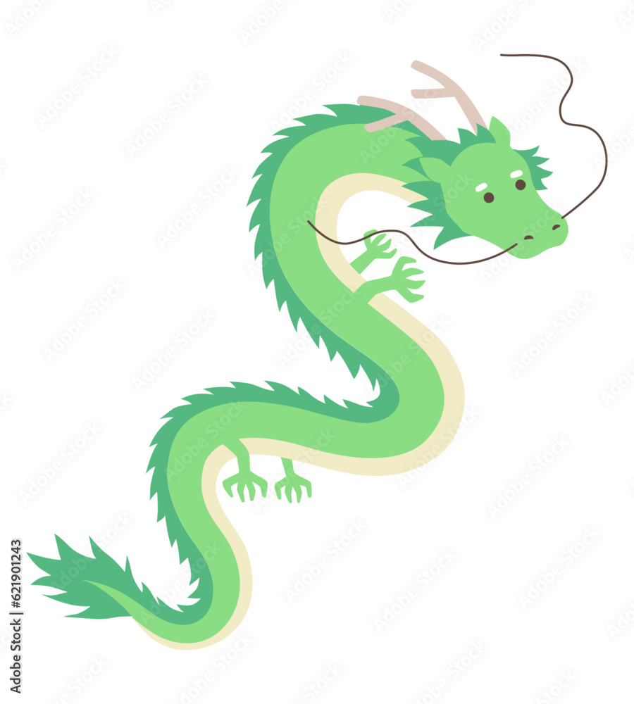 Obraz premium 辰年 竜 年賀状 2024正月イラスト