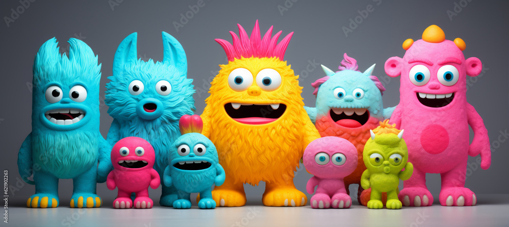 Fototapeta premium cute funny monster