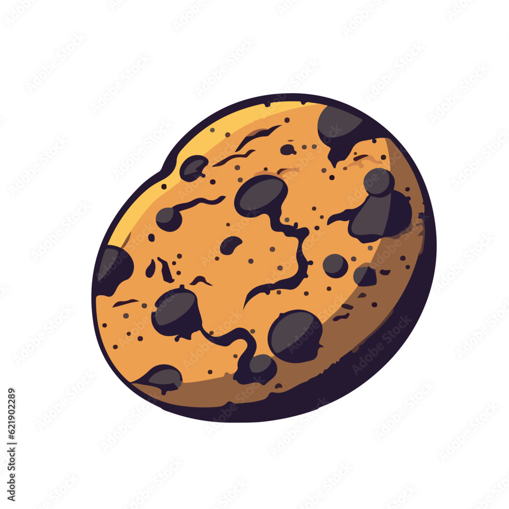 Gourmet sweet chocolate cookie icon Gourmet sweet chocolate cookie icon